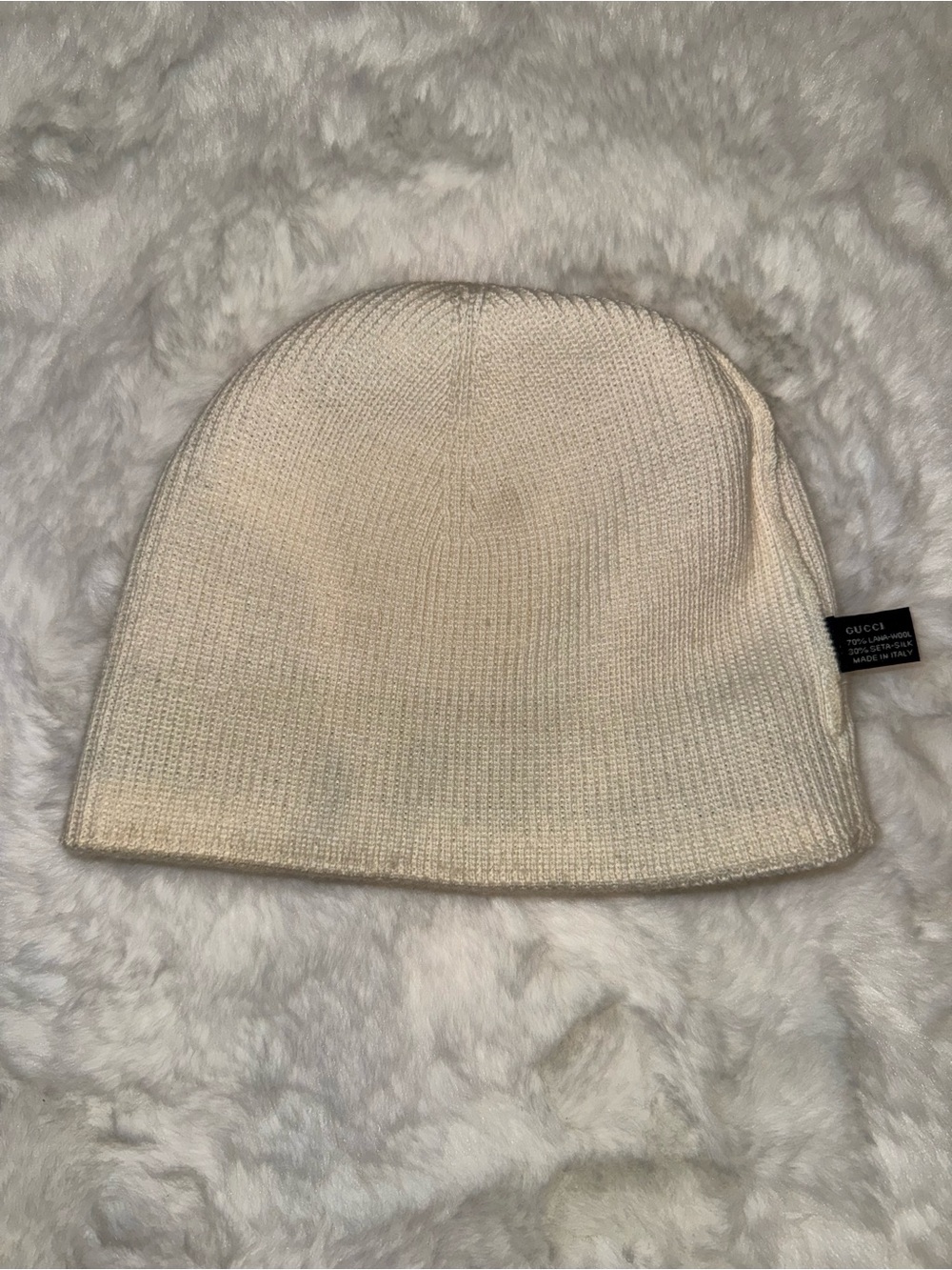 Gucci Cream Wool-Silk Knit Hat - Picture 4 of 9